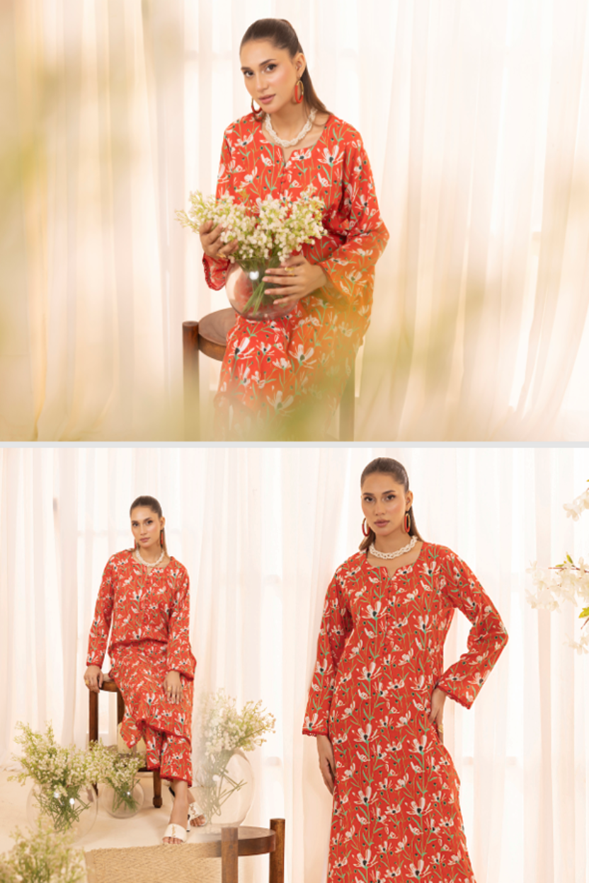 Identic Separates<br> (2 Pcs) Printed Lawn (Stitched) Sethi Brothers