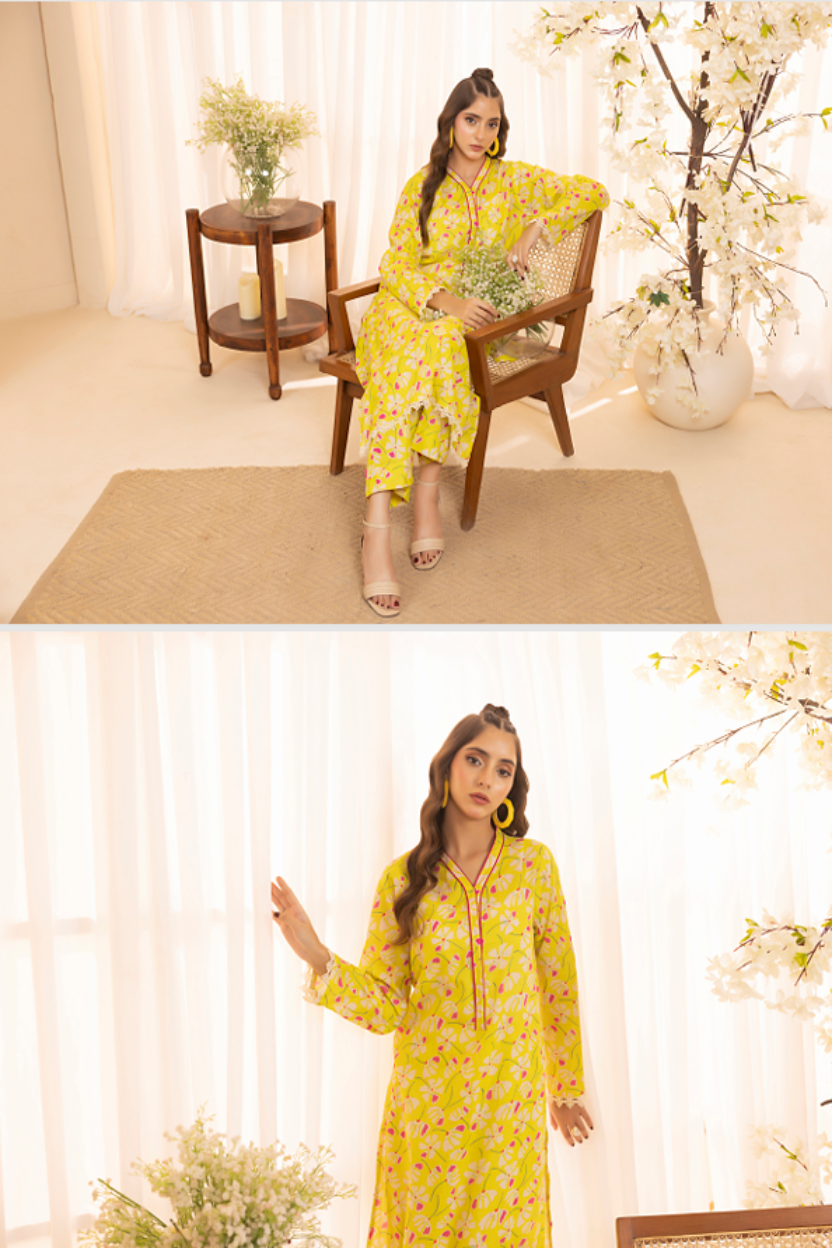 Identic Separate (2 Pcs) Printed Lawn (Stitched) Sethi Brothers