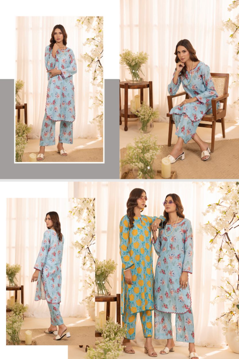 Identic Separate (2 Pcs) Printed Lawn (Stitched) Sethi Brothers
