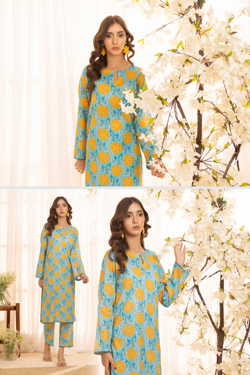 Identic Separates<br> (2 Pcs) Printed Lawn (Stitched) Sethi Brothers
