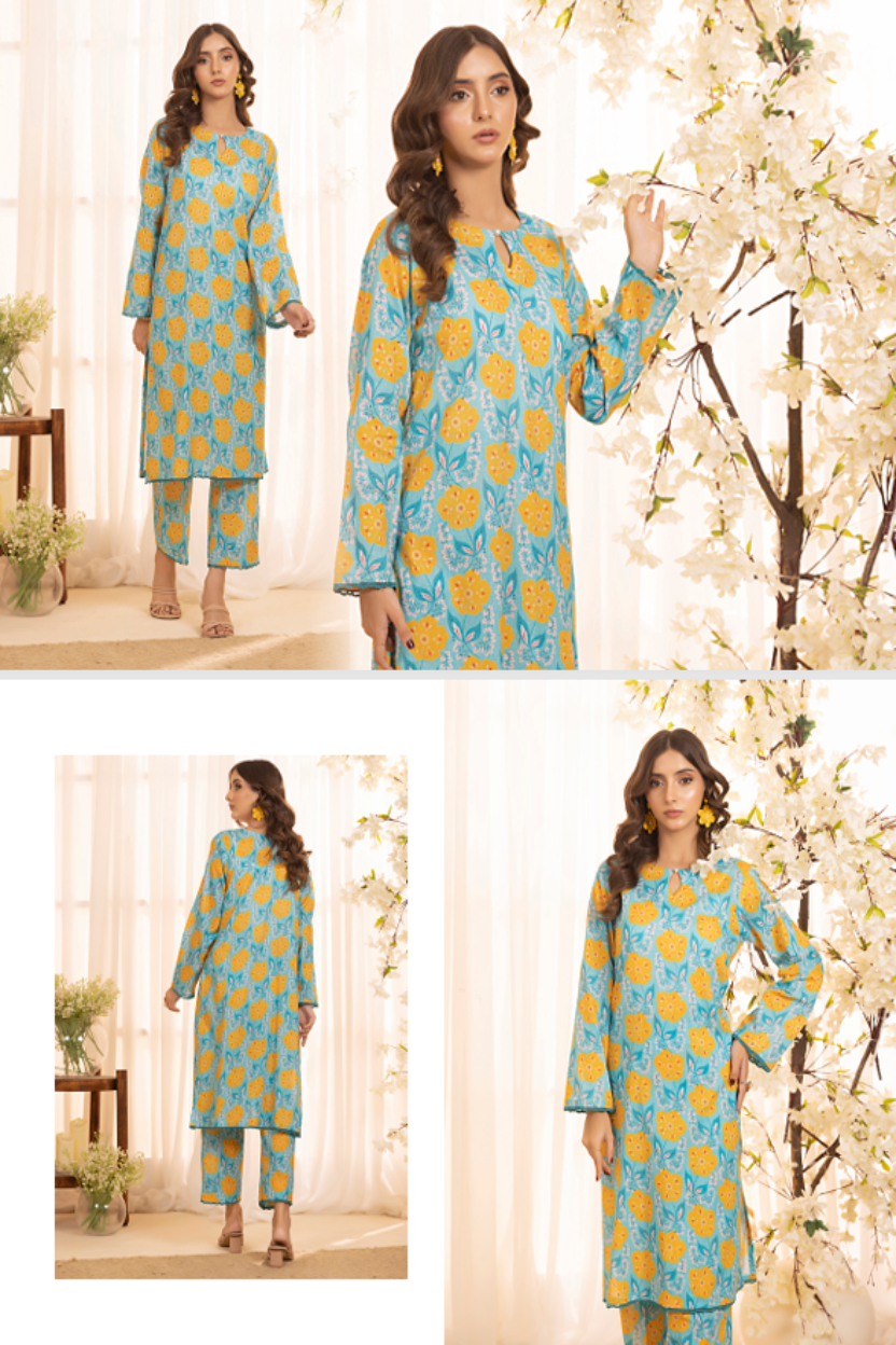 Identic Separates<br> (2 Pcs) Printed Lawn (Stitched) Sethi Brothers
